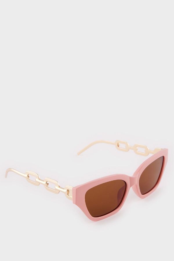 DEFACTO DEFACTO Women's Cat Eye Metal Sunglasses