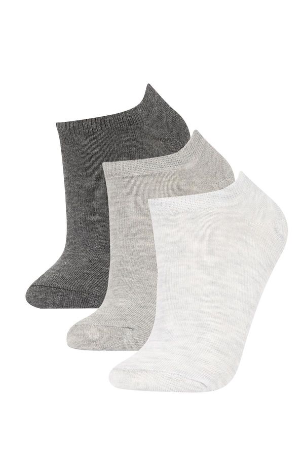 DEFACTO DEFACTO Women's Cotton 3-Piece Sneaker Socks