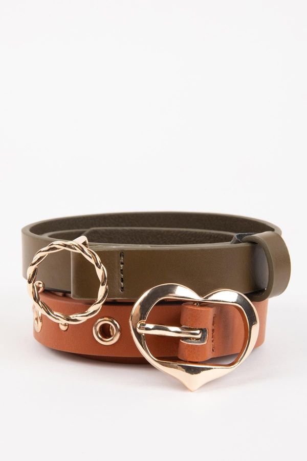 DEFACTO DEFACTO Women's Faux Leather Classic Belt