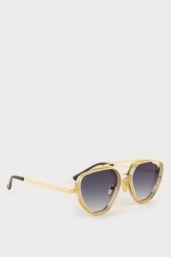 DEFACTO DEFACTO Women's Oval Metal Sunglasses