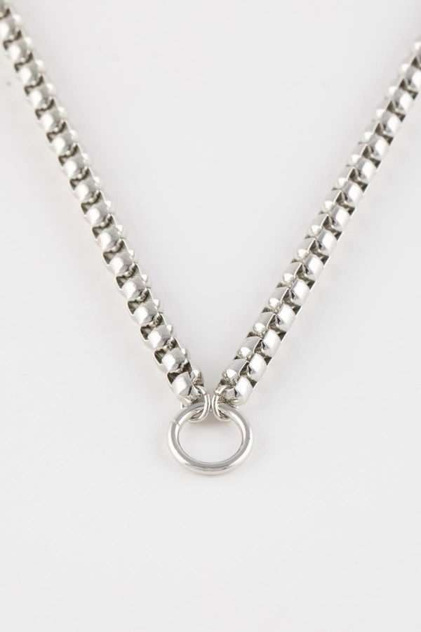 DEFACTO DEFACTO Women's Thick Chain Ring Detail Silver Necklace