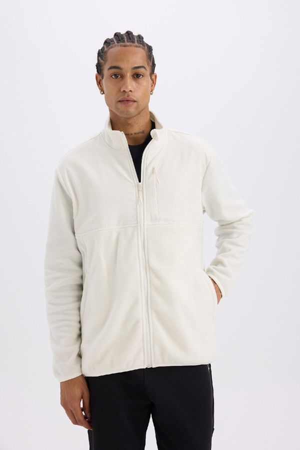 DEFACTO Defactofit Standard Fit Pocket Fleece Cardigan