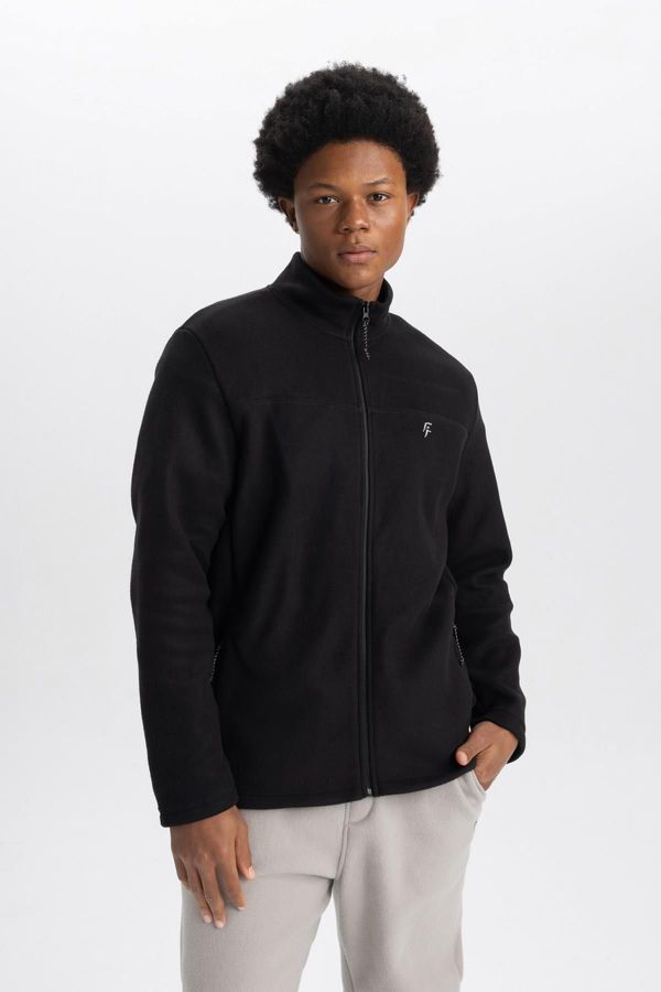 DEFACTO DeFactoFit Standard Fit Zippered Fleece Cardigan