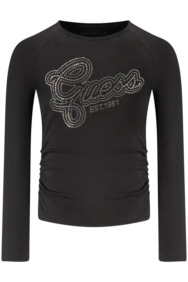 GUESS JEANS Dekliška majica z dolgimi rokavi GUESS jeans, črna