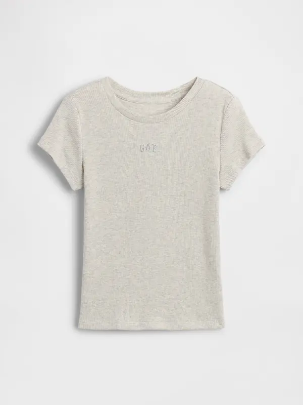 GAP Dekliška rebrasta majica z logotipom GAP