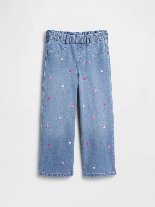 GAP Dekliške kavbojke GAP s širokimi hlačnicami