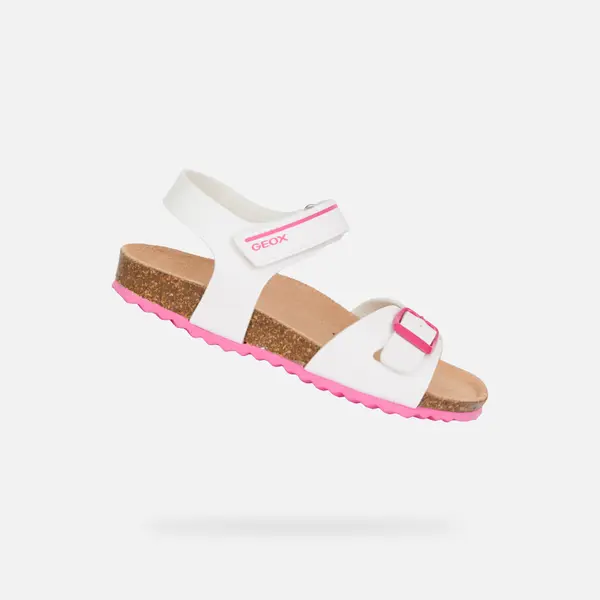 GEOX Dekliški beli sandali Geox Chalki