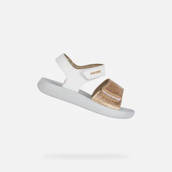 GEOX Dekliški beli sandali Geox Lightfloppy