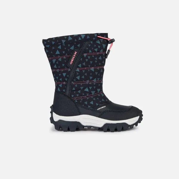 GEOX Dekliški črni zimski škornji Geox Himalaya