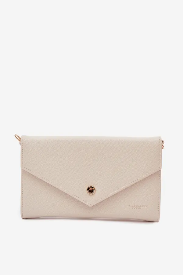 FLORA & CO Denarnica Flora&amp;Co Clutch 2-v-1 svetlo bež