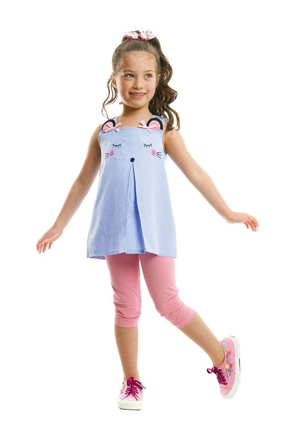 Denokids Denokids Blue Sleepy Girl Tunic Tights Set