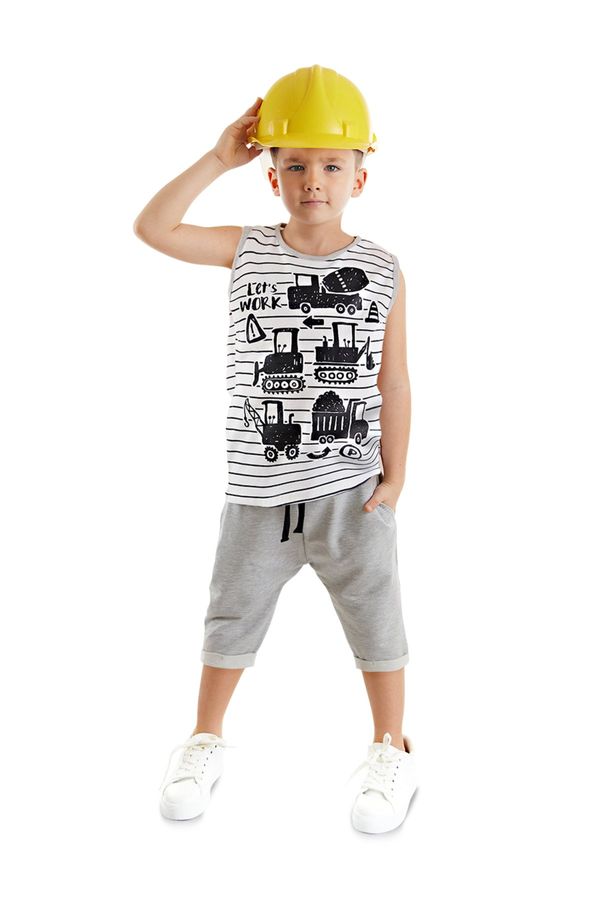 Denokids Denokids Boys Construction Truck T-shirt Capri Shorts Set
