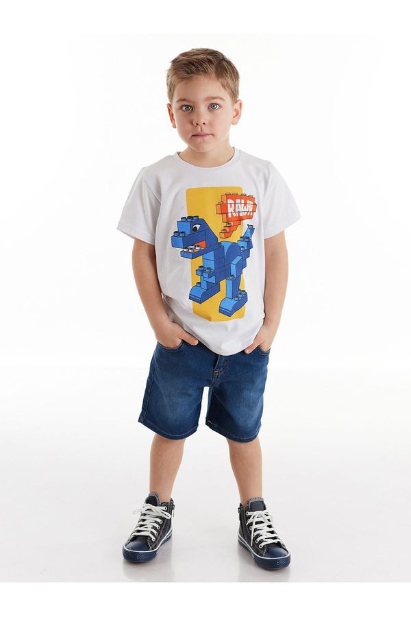 Denokids Denokids Brick Boy's T-shirt Denim Shorts Set