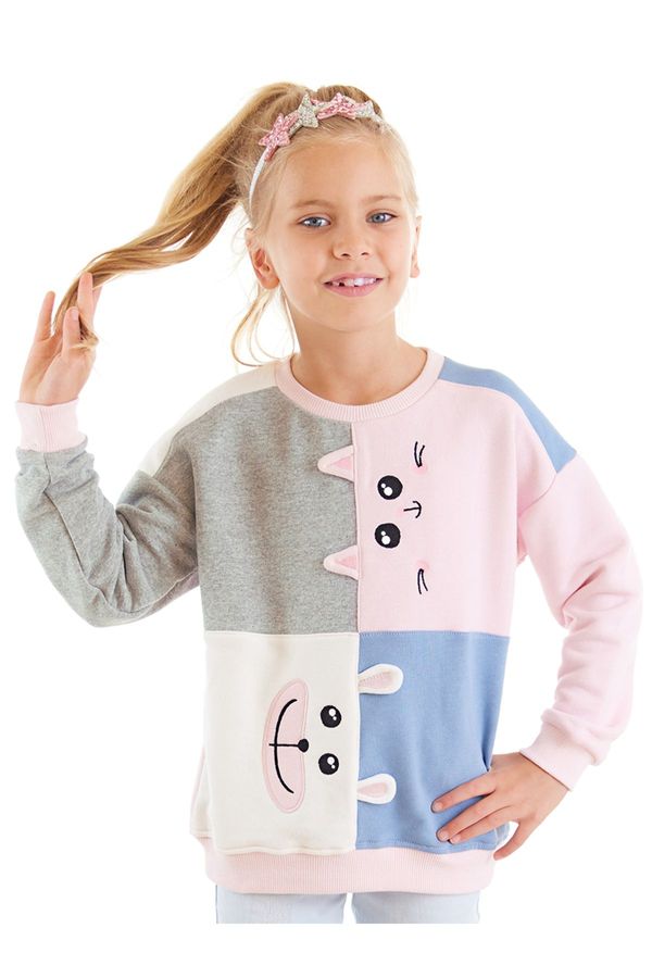 Denokids Denokids Cat And Teddy Bear Girls Sweatshirt