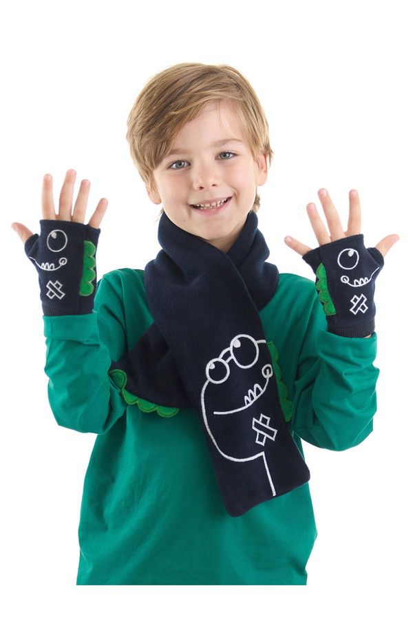 Denokids Denokids Caterpillar Dino Boy's Fleece Scarf - Glove Set