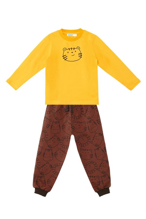 Denokids Denokids Cute Cat Baby Boy T-shirt Trousers Set