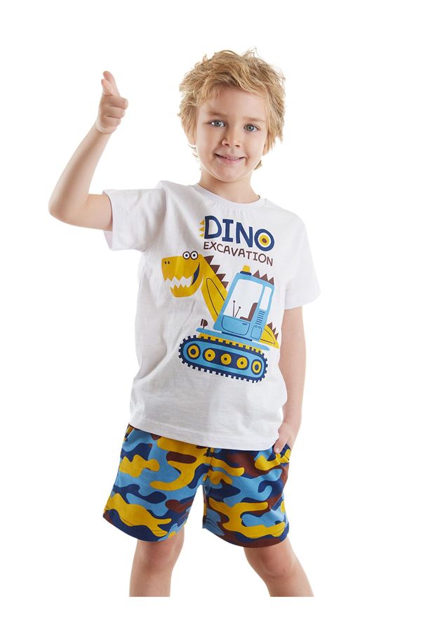 Denokids Denokids Dino Goose Boy Summer T-shirt Camouflage Shorts Set