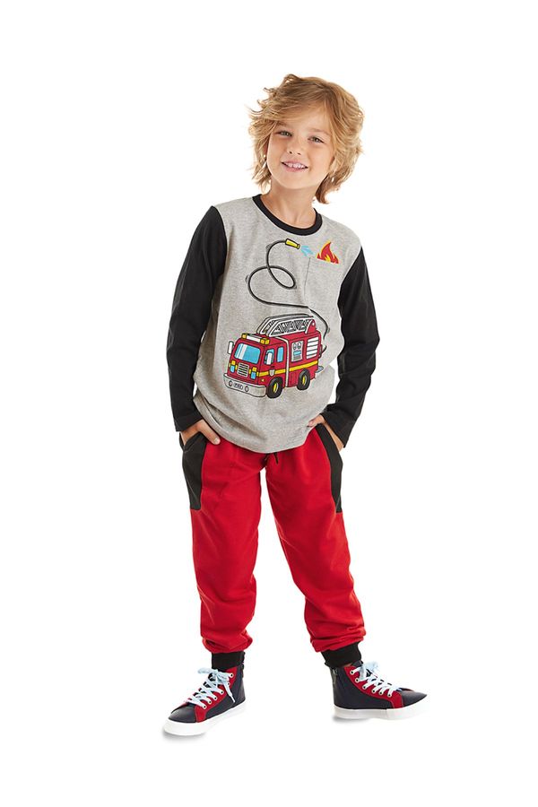 Denokids Denokids Fire Brigade Boy T-shirt Trousers Set