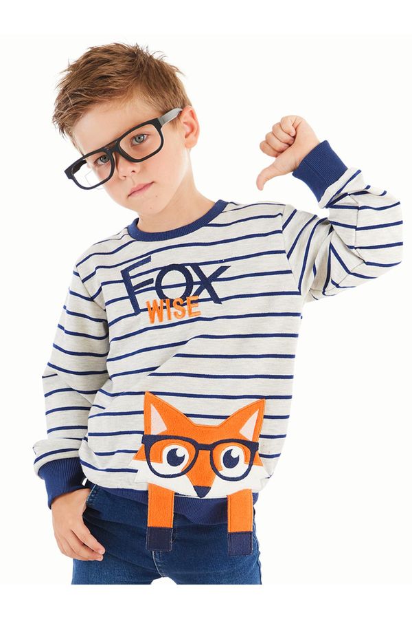 Denokids Denokids Fox Striped Boy's Long Sleeve Sweatshirt