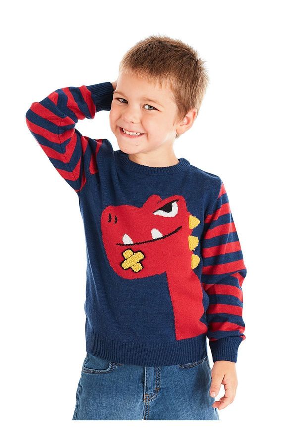 Denokids Denokids Funny Dino Boy's Sweater