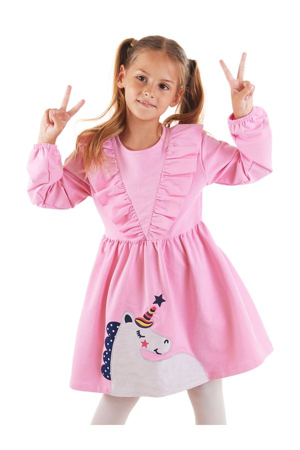 Denokids Denokids Glitter Unicorn Girl's Pink Dress