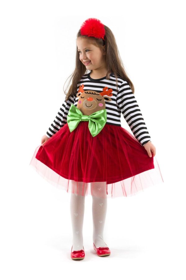 Denokids Denokids Kokos Girl Tulle Christmas Red Dress