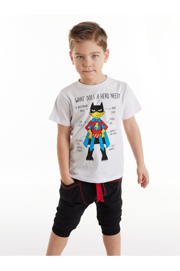 Denokids Denokids Need Hero Boy T-shirt Capri Shorts Set