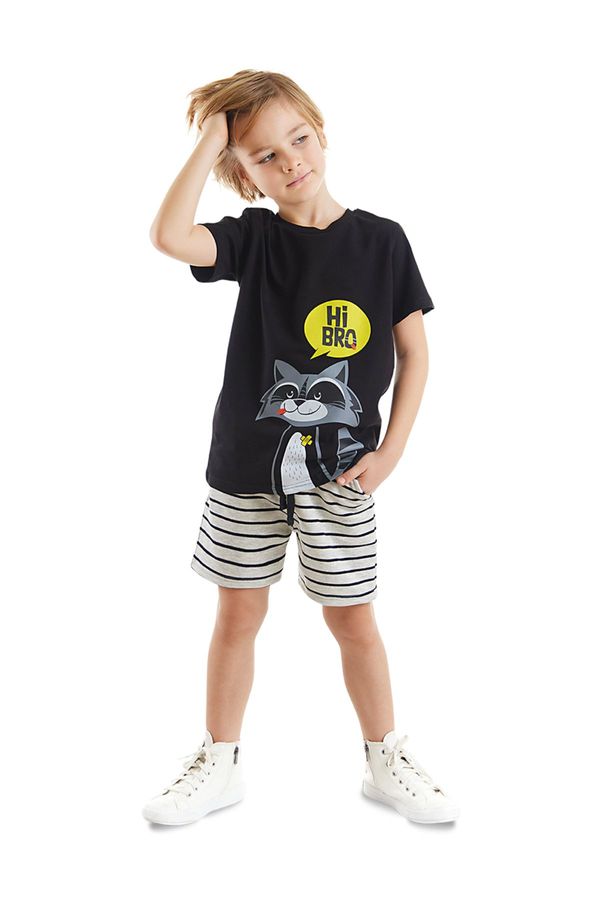 Denokids Denokids Raccoon Boy's T-shirt Shorts Set