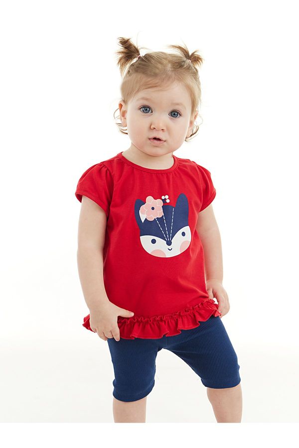 Denokids Denokids Red Fox Baby Girl Tunic Leggings Suit