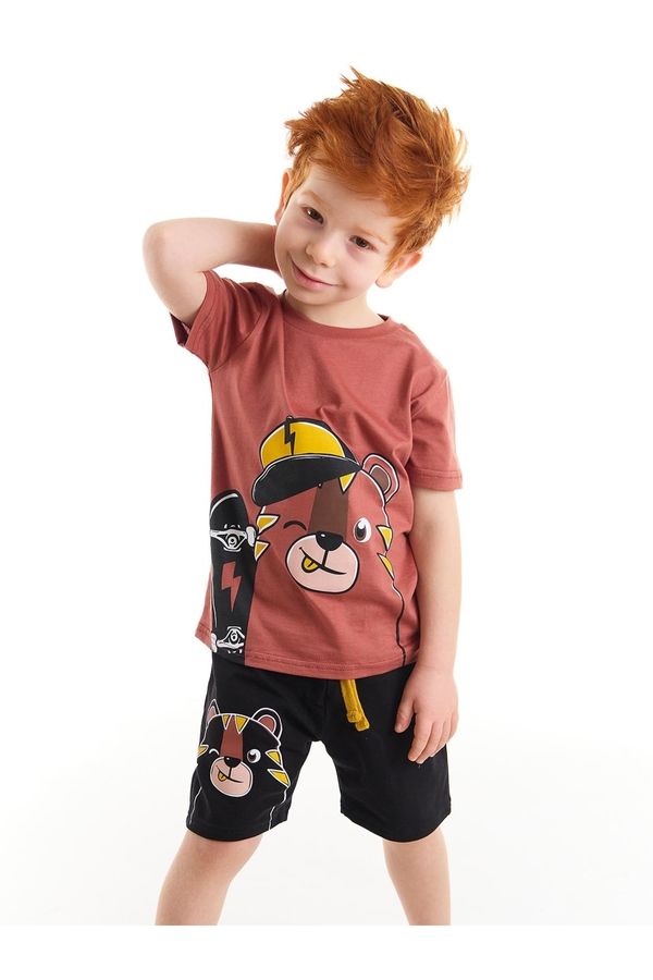 Denokids Denokids Skateboard Boy T-shirt Black Shorts Set