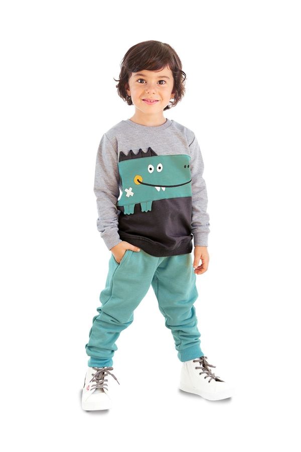 Denokids Denokids Smiling Croco Boy Tracksuit Set