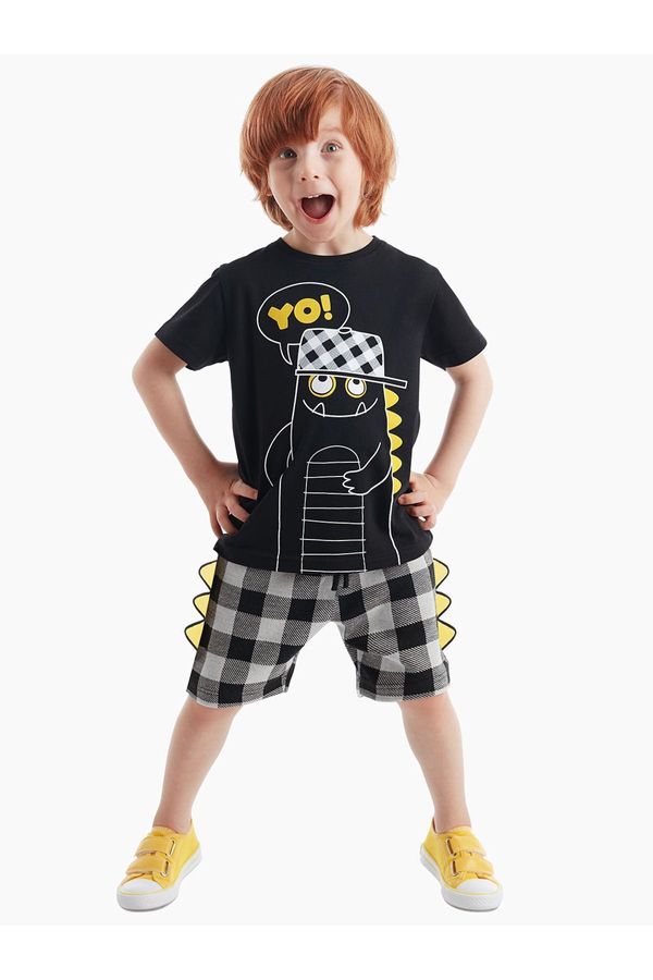 Denokids Denokids Yo Dino Boy's T-shirt Shorts Set