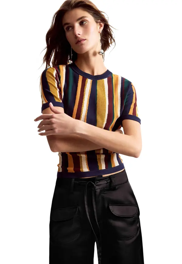 DESIGUAL Desigual črtasta majica