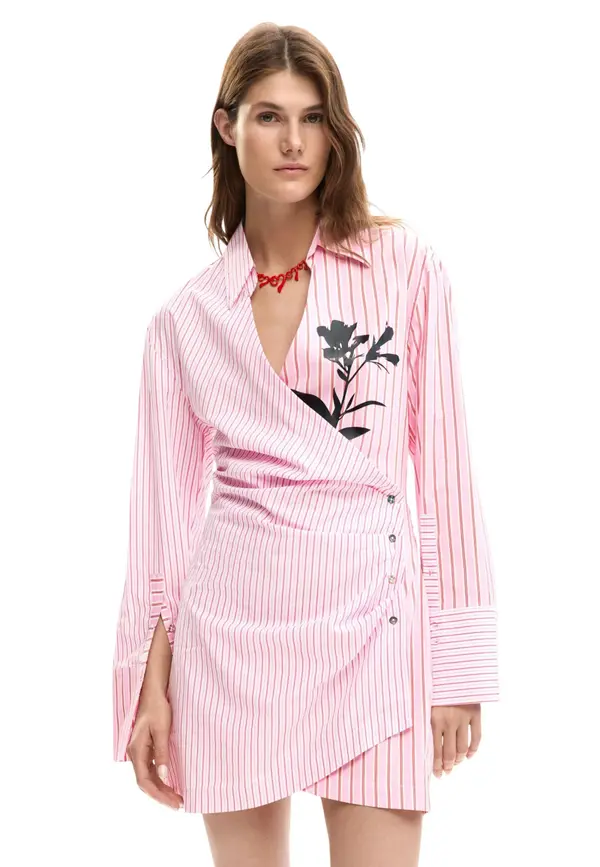 DESIGUAL Desigual črtasta obleka