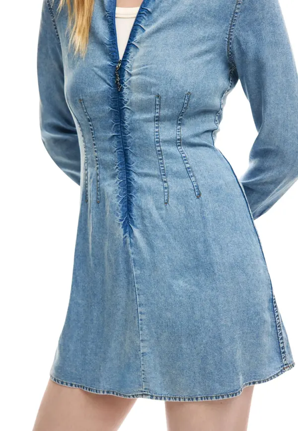 DESIGUAL Desigual jeans srajčna obleka