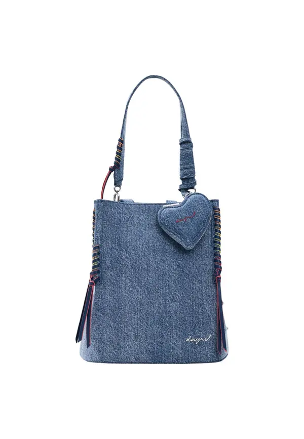 DESIGUAL Desigual jeans torbica v obliki srca