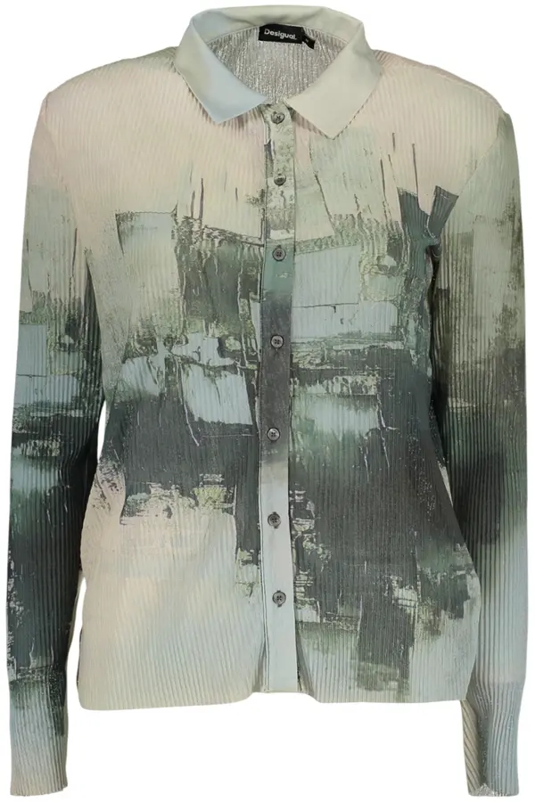 DESIGUAL Desigual majica z dolgimi rokavi, zelena