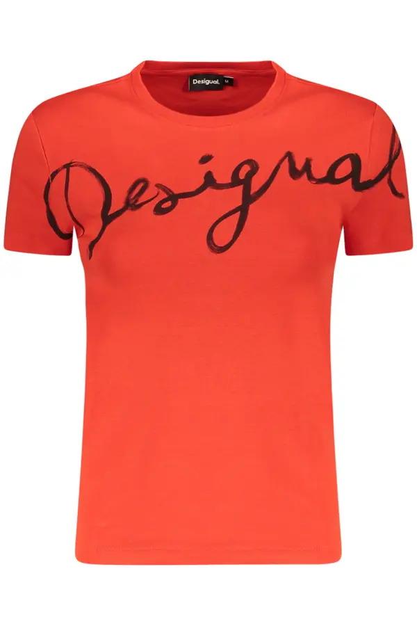 DESIGUAL Desigual rdeča majica s kratkimi rokavi