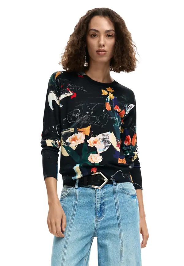 DESIGUAL Desigual vzorčast pulover
