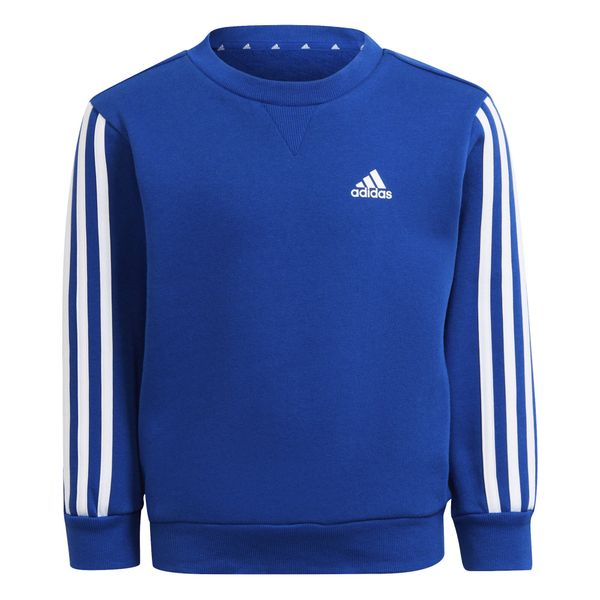 Adidas Dětská mikina adidas  Essentials 3-Stripes Crew Neck Royal Blue