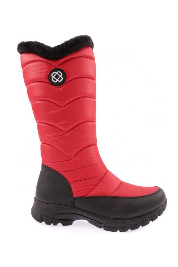 DGN DGN 2052 Women's Furry Zippered Boots Red