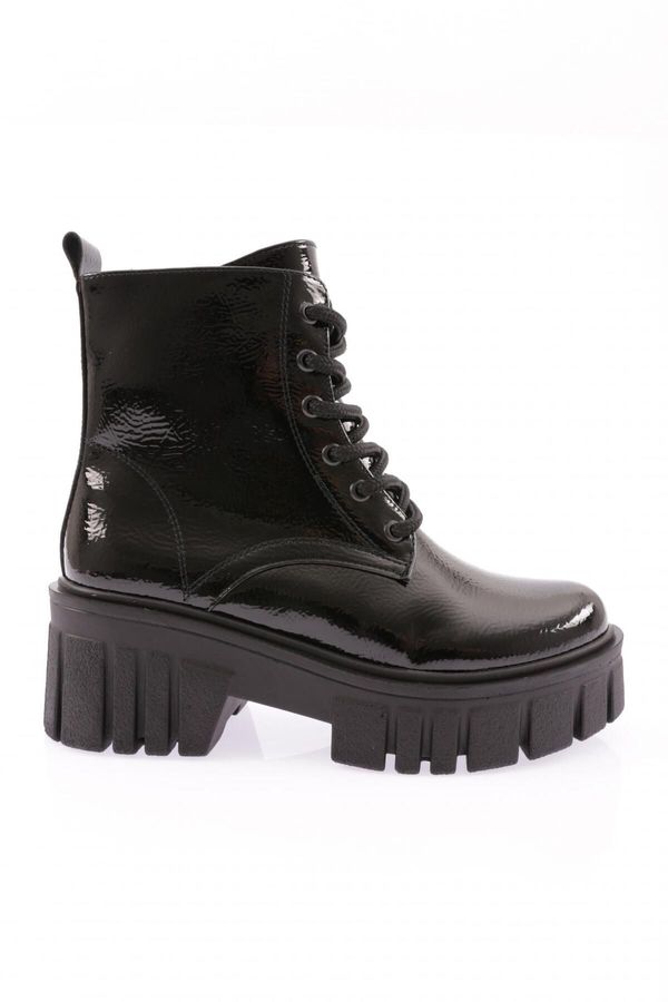 DGN DGN Es805 Women's Boots with a Thick Sole, Lace-up Heels.