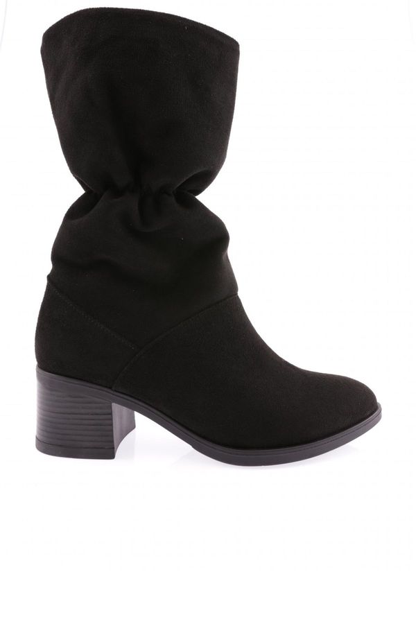 DGN DGN Pm180-k9066 Pointy Toe Ankle Ankle Shirred Heeled Boots