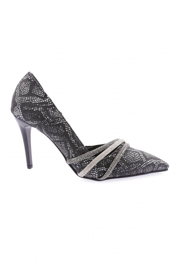 DGN DGN Ysf-07-23y Women's Silver Stone Band Evening Dress Shoes