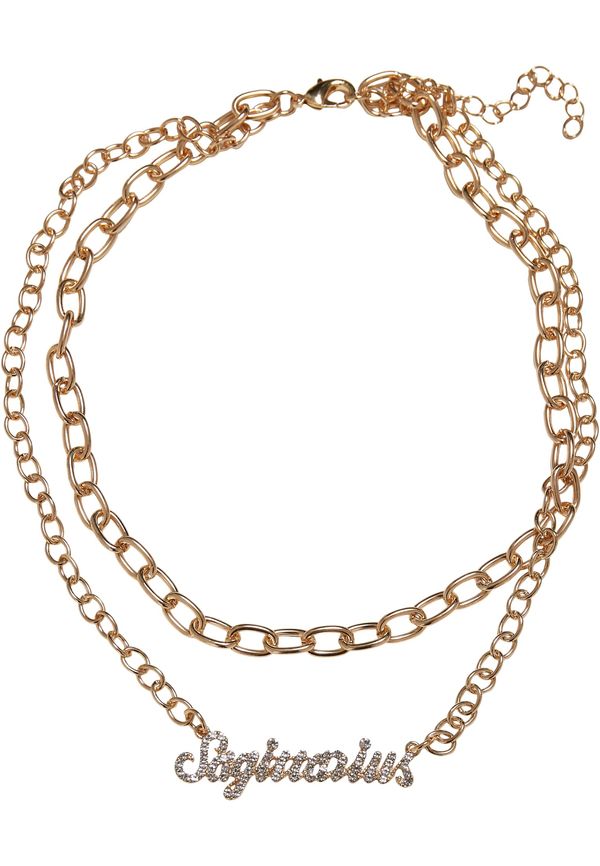 Urban Classics Accessoires Diamond Zodiac Gold Shooter Necklace