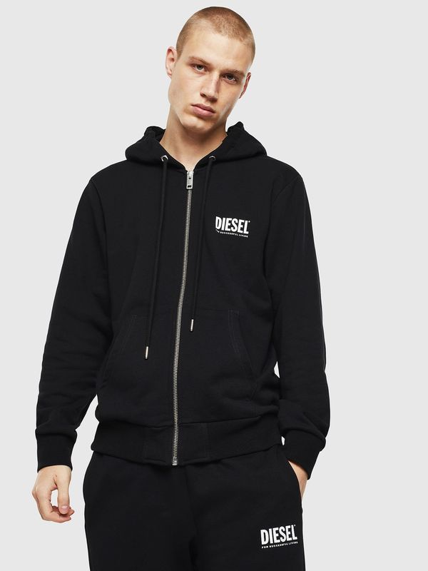 Diesel Diesel Sweatshirt - SGIRK HOOD ZIP LOGO UNISEX black