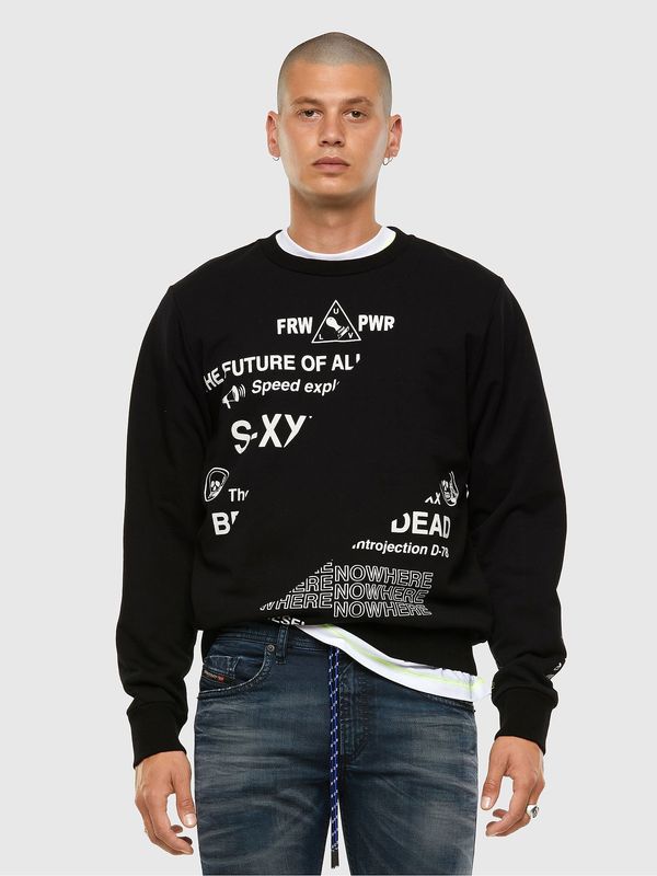 Diesel Diesel Sweatshirt - SGIRKFOLDED SWEATSHIRT black