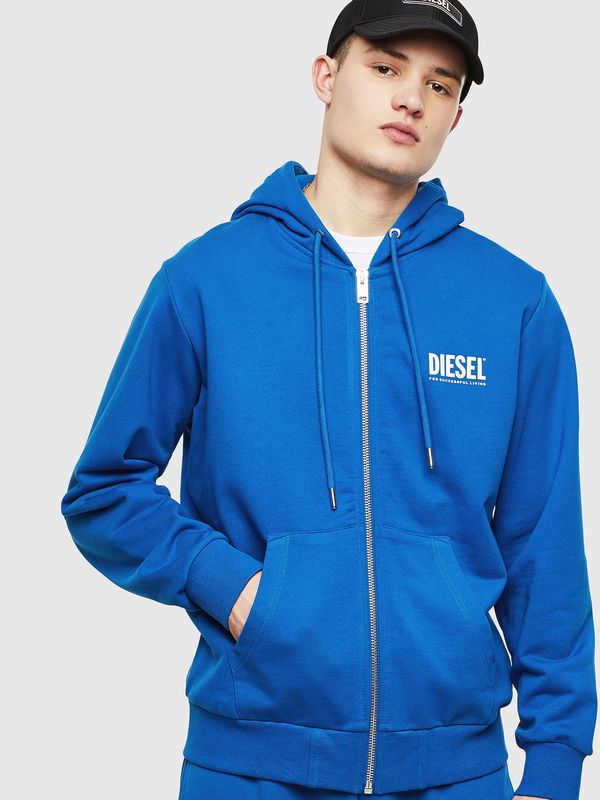 Diesel Diesel Sweatshirt - SGIRKHOODZIPLOGO SWEATSHIRT blue