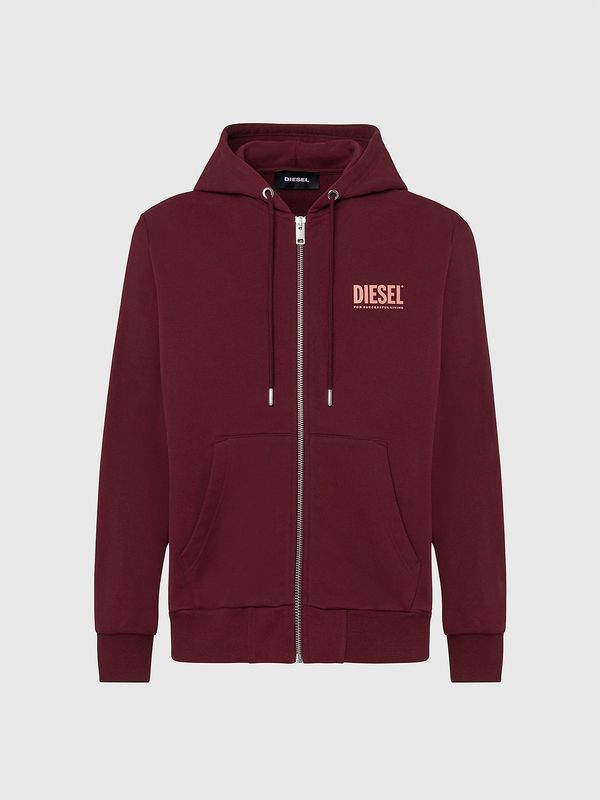 Diesel Diesel Sweatshirt - SGIRKHOODZIPLOGO SWEATSHIRT burgundy