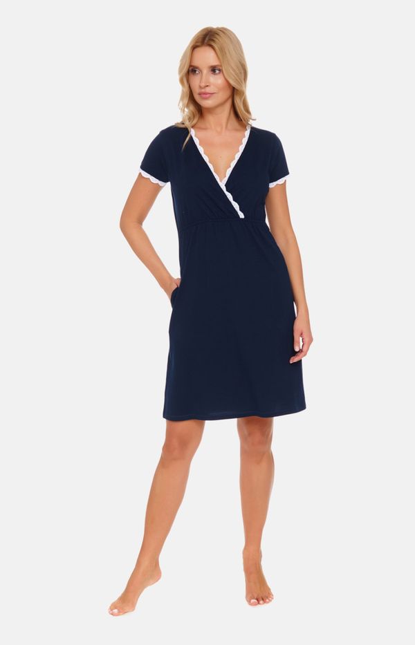 Doctor Nap Doctor Nap Woman's Nightshirt TCB.5146 Navy Blue